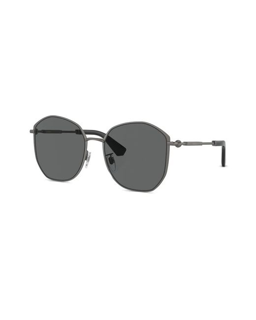 Burberry Gray Geometric-Frame Sunglasses