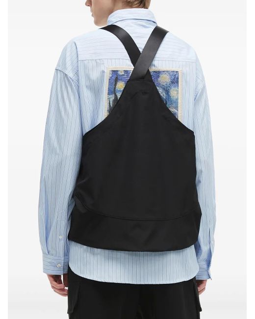 Musium Div. Black Logo-Print Waistcoat for men