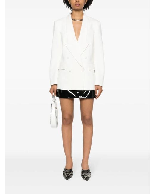 Coperni White Double-Breasted Tailored Blazer
