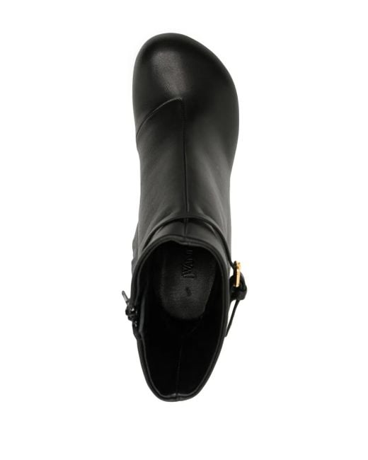 J.W. Anderson Black 80Mm Logo-Charm Leather Boots