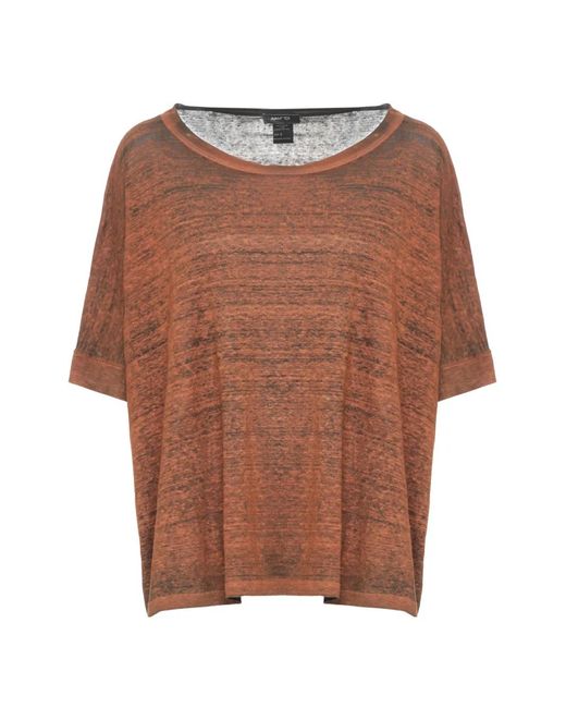 Avant Toi Brown Marl-Effect Short-Sleeve T-Shirt