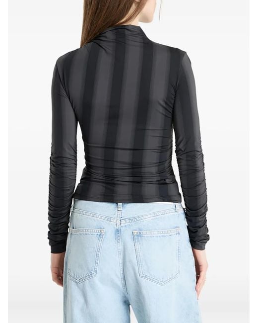 Adidas ストライプ ロングTシャツ Black