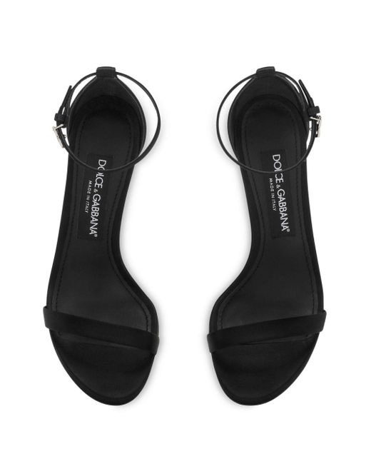 Dolce & Gabbana Keira 105mm Leren Sandalen in het Black