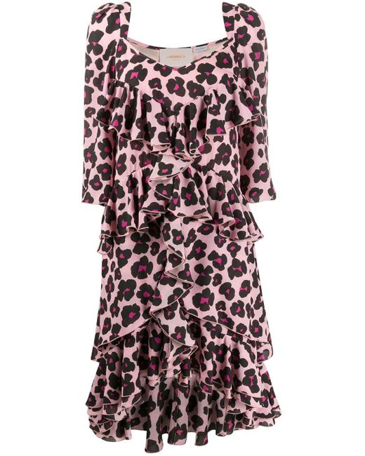 La DoubleJ 'Sissi' Kleid mit Leo-Print in Pink - Lyst