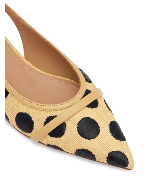 Malone Souliers Natural Escarpins Plats Jama À Pois