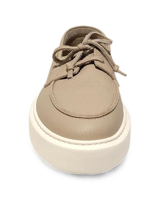 Henderson White Grainy Leather Loafers for men