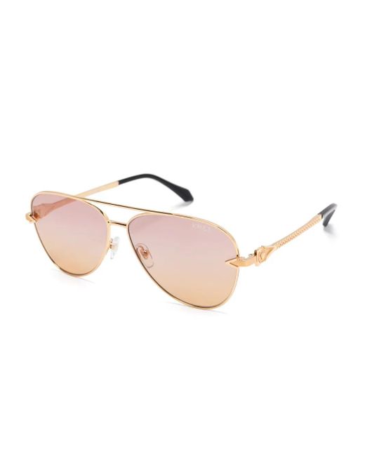 Versace Pink Pilot-Frame Sunglasses for men