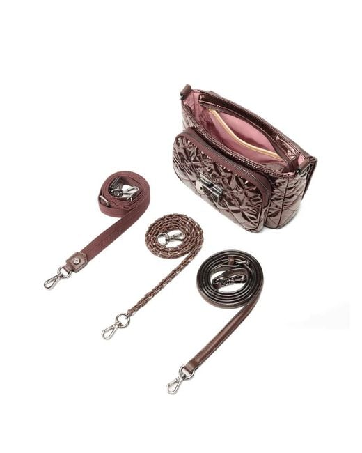 Bandolera Crosby Lock Pequeña MZ Wallace de color Purple