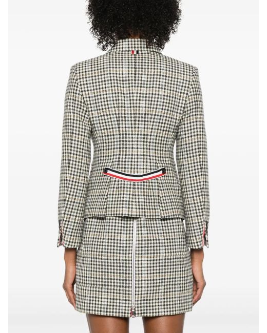 Thom Browne White Gunclub-Check Jacket