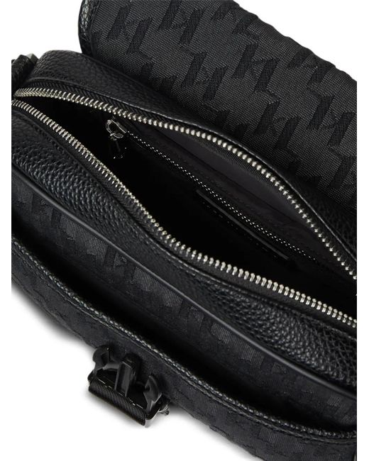 Karl Lagerfeld Black K/Monogram Messenger Bag for men