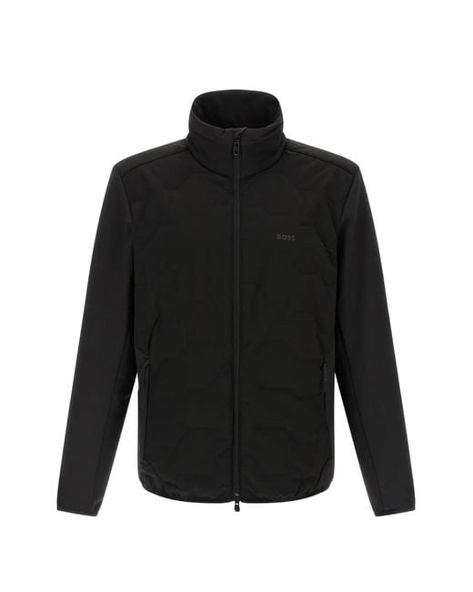 Boss Black Water-Repellent Hybrid Jacket for men