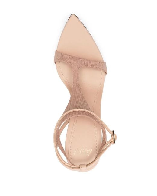 ALEVI White Jackie T-Bar Sandals