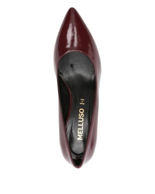 Melluso Brown 70Mm Pointed Leather Pumps