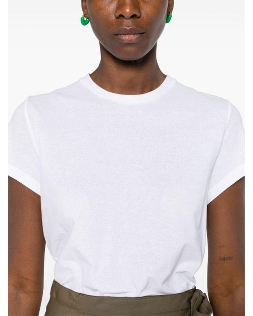 Zanone Crew-neck Cotton T-shirt in het White