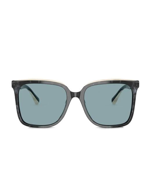 Brunello Cucinelli Blue Square-Frame Sunglasses