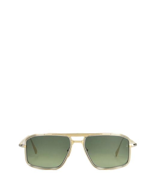 Jacques Marie Mage Green Earl Rectangle-Frame Sunglasses