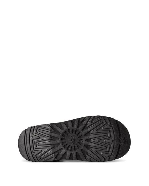 Ugg Black Goldenglow Strap-Detail Flat Mules