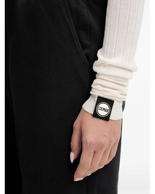 Colmar White Turtleneck Ribbed Sweater