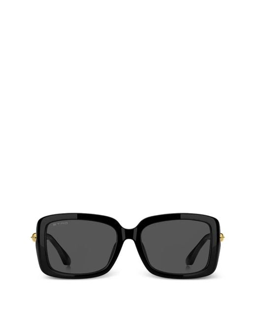 Etro Black Logo-Detail Sunglasses