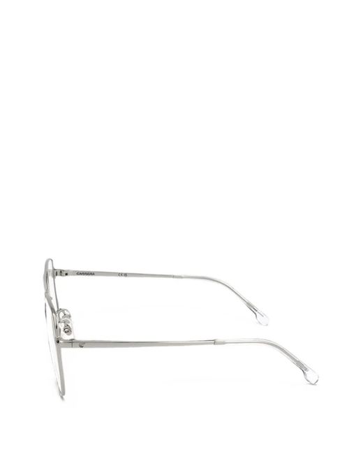 Carrera White Pilot-Frame Glasses