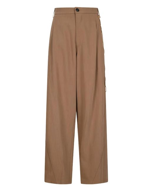 Pantaloni Con Decorazione di DARKPARK in Brown