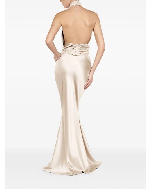 ALEXIA & ANTONIA White Draped Blouse