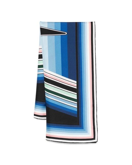 Casablanca Blue Silk Scarf