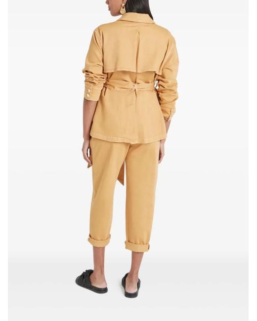 Temperley London Natural Jeansjacke Mit Gürtel