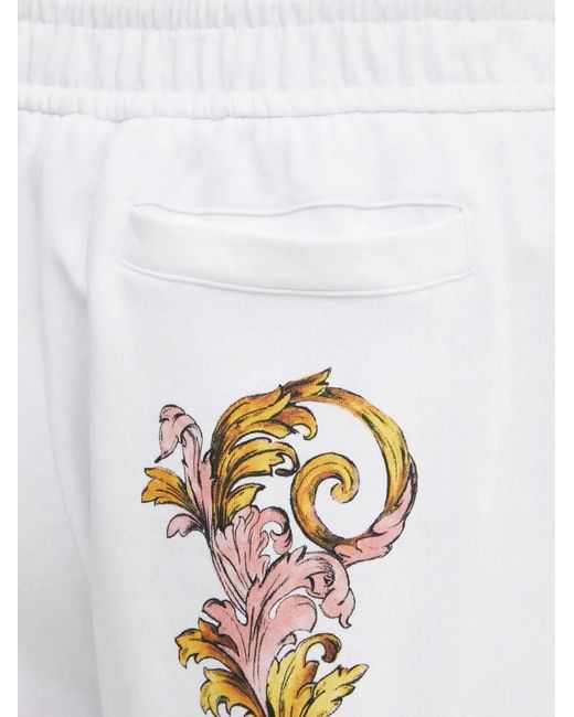 Versace Jeans Couture White Baroque-Print Pants