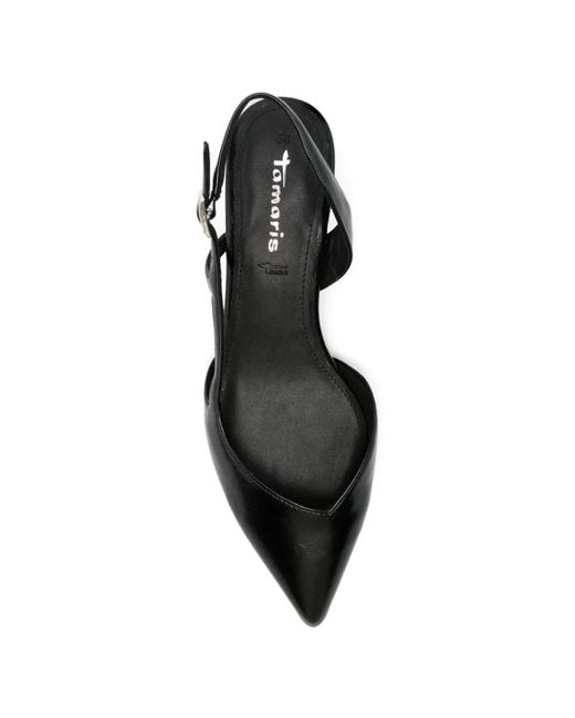 Tamaris Black Slingback Pumps
