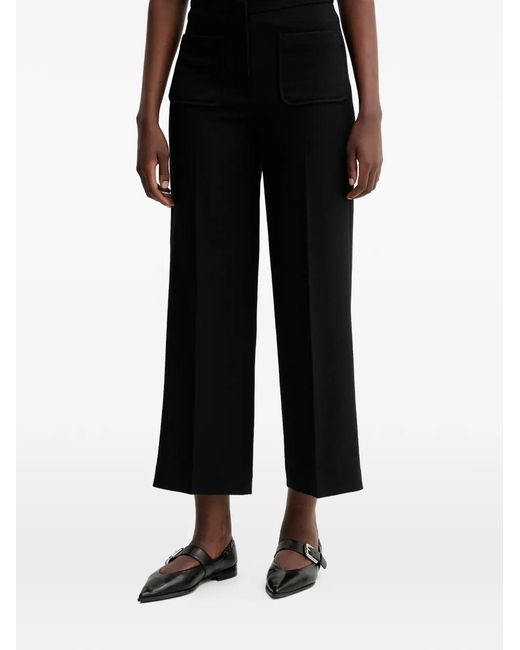 Sessun Black Pressed-Crease Trousers