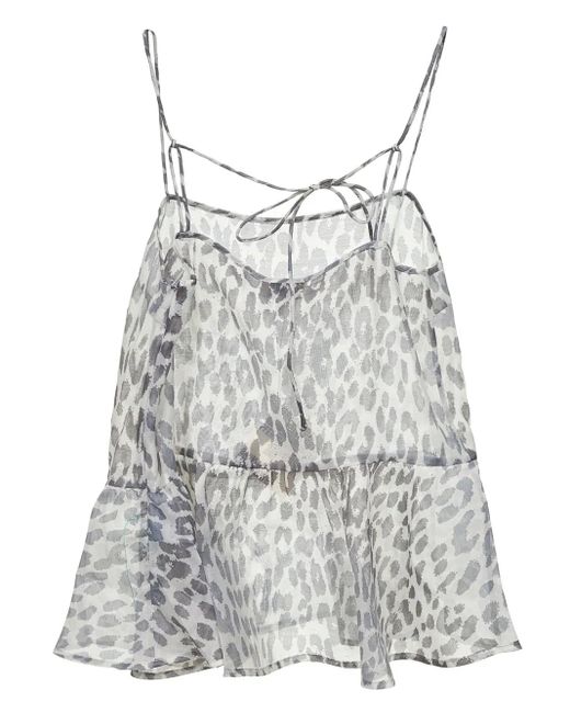 Baum und Pferdgarten Gray Ruffled Top