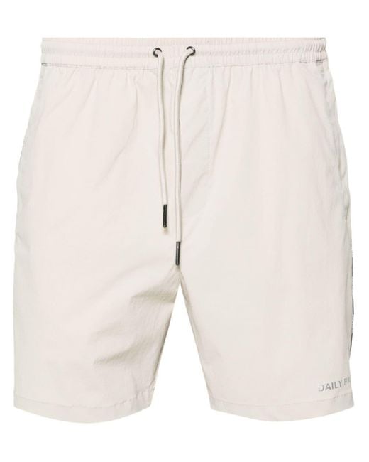 Daily Paper Natural Mehani Logo-tape Track Shorts for men
