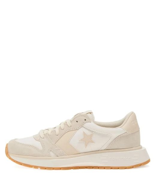 Converse White Omni Logo-Patch Suede Sneakers