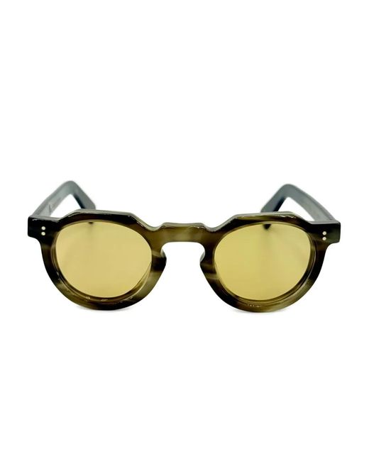Lesca Natural Crown Round-Frame Sunglasses