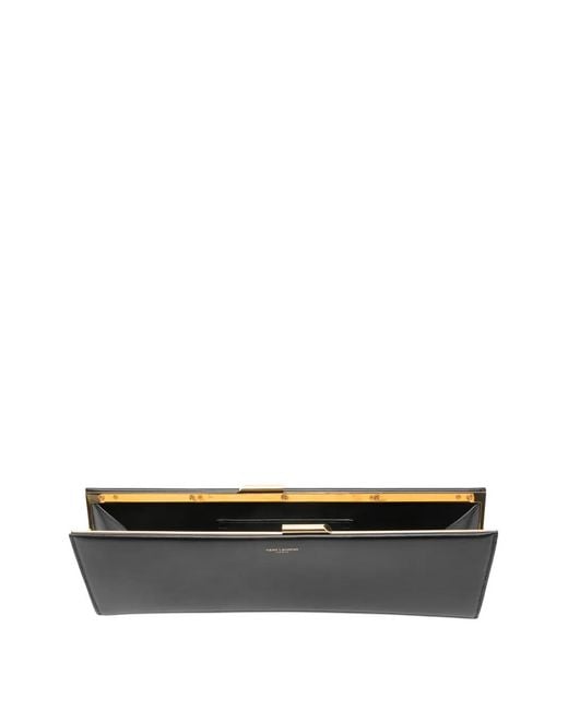 Saint Laurent White Large Midnight Clutch Bag