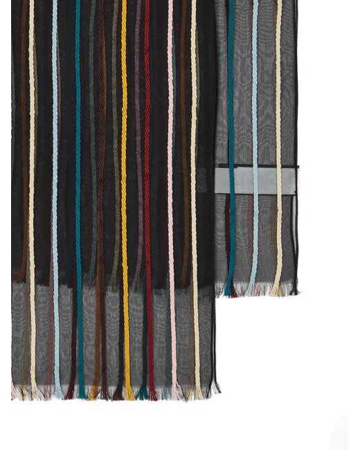 Paul Smith Black Striped Scarf