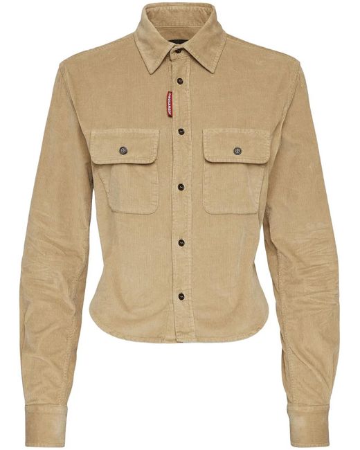 DSquared² Natural Corduroy Shirt