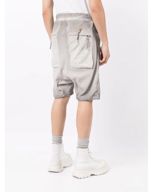 Boris Bidjan Saberi Gray Deconstructed Shorts for men
