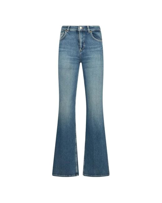 Liu Jo Blue Stone-Wash Flared Jeans