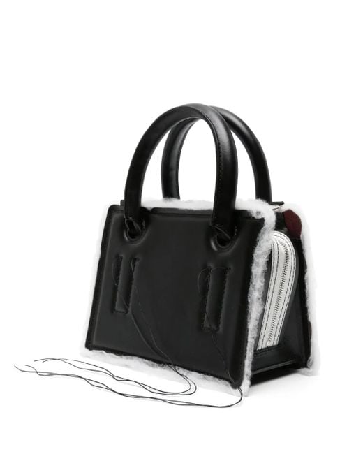 Dentro Black Mini Otto Leather Tote Bag