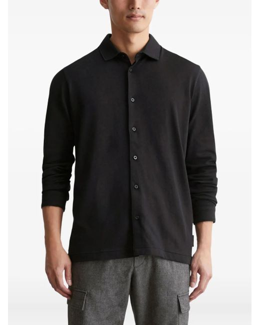 Marc O' Polo Black Long-Sleeve Button-Up Shirt for men