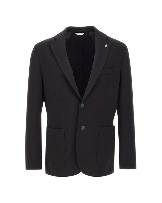 Manuel Ritz Blue Blazer À Simple Boutonnage for men