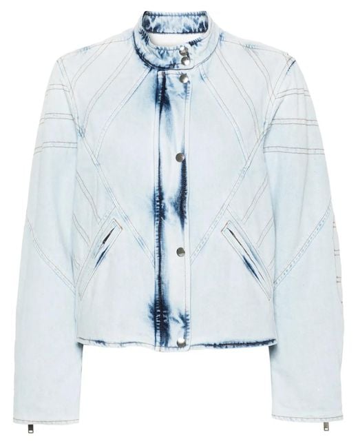 Isabel Marant Blue Chady Padded Denim Jacket