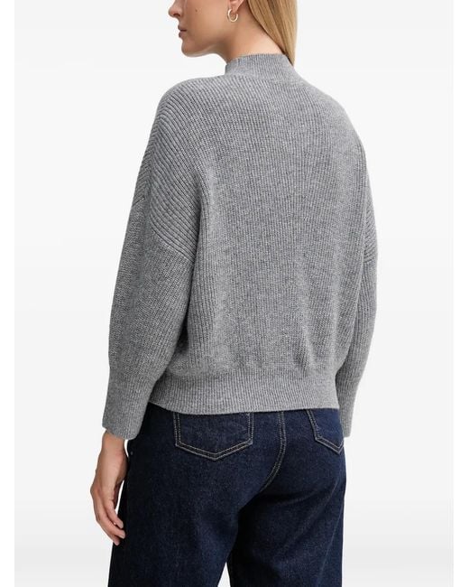 Ouí Gray High-Neck Sweater