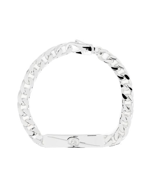 Bracelet à logo GG Gucci pour homme en coloris White