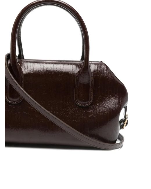THEMOIRÈ Brown Small Tallia Top-Handle Tote Bag