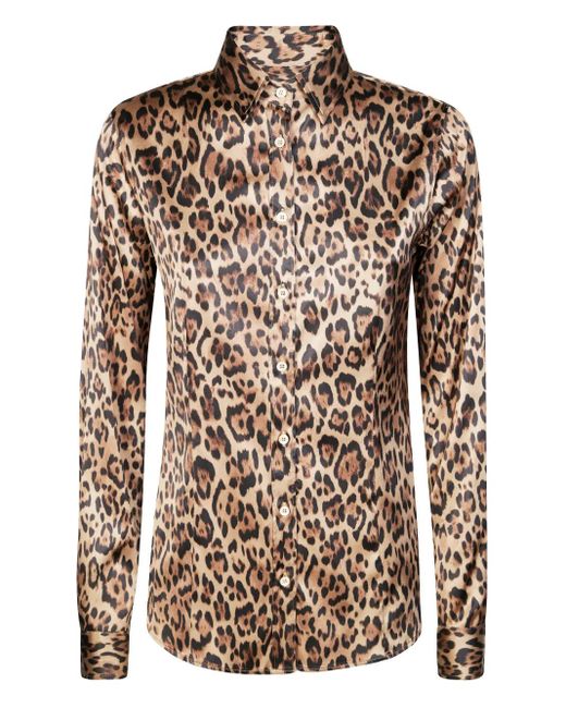 Camicia Leopardata di Robert Friedman in Brown