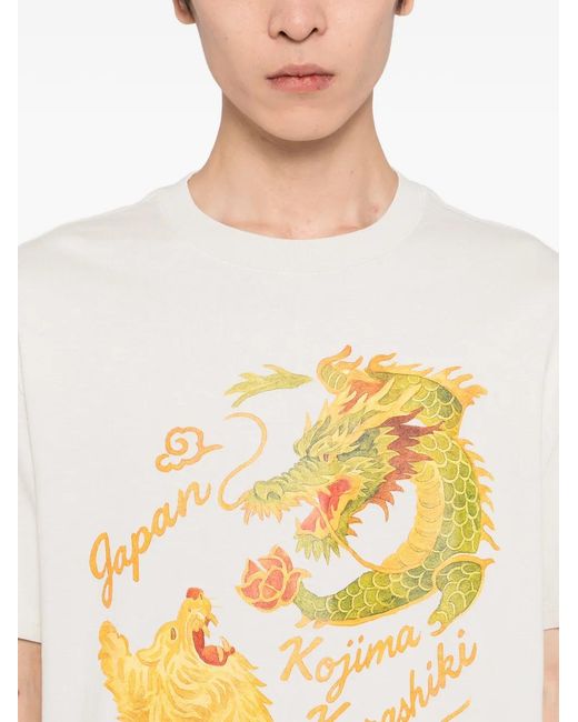 Melt White Graphic-Printed T-Shirt for men