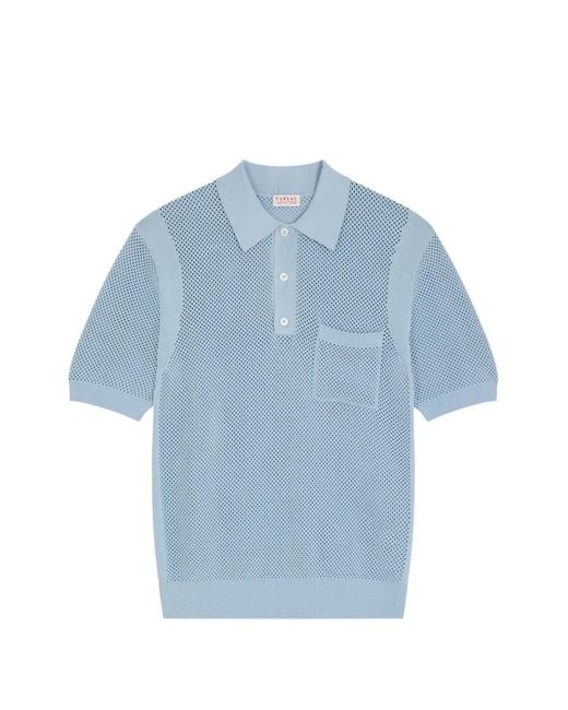 Fursac Blue Cotton T-Shirt for men